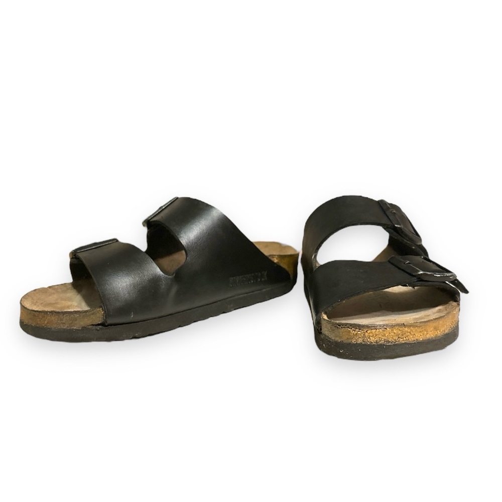 BIRKENSTOCK Arizona Birko-Flor Black Nubuck Leather Sandal Narrow - Picture 8 of 9